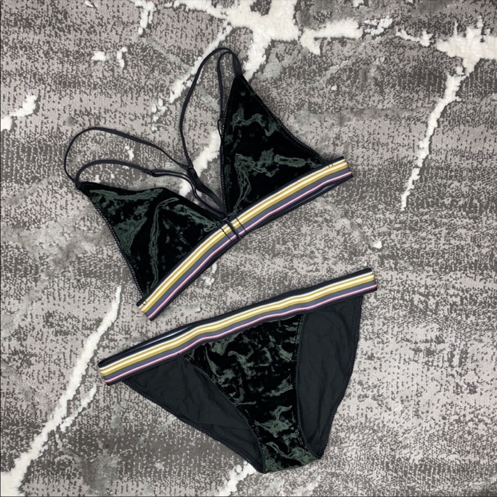 VICTORIA’S SECRET VELVET BRA and PANTIE SIZE M